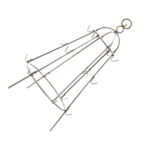 PartyKindom BBQ Grillrost mit Hängern Langlebiges Barbecue Rack für Outdoor Camping Rostfreies Grillzubehör für für Gasgrill und Picknick von PartyKindom