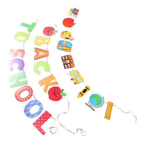 PartyKindom Back To School Banner Set mit Alphabet Flaggen und Apfel Mehrmals Verwendbare Papiergirlande für Klassenzimmer und Party Dekoration Installieren Vielseitig für Schule und Zuhause PartyKindom Back To School Banner Set mit Alphabet Flaggen und Apfel Mehrmals Verwendbare Papiergirlande für Klassenzimmer und Party Dekoration Installieren Vielseitig für Schule und Zuhause von PartyKindom