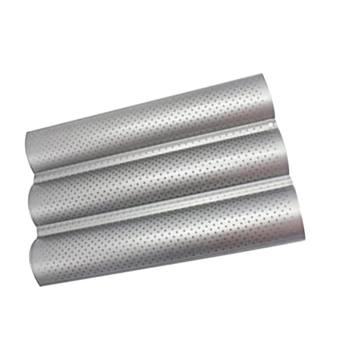 PartyKindom Backform für Baguette Backblech aus Langlebigem Material Fach Backmulden Geeignet für Französisches Brot Einfach zu Reinigen für Zuhause und Bäckerei Silberfarben Mittelgroß von PartyKindom