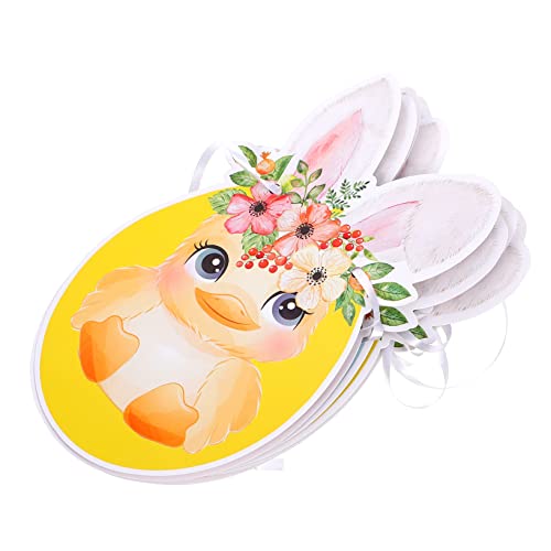 PartyKindom Banner Wimpelkette mit Lustigen Buchstaben und Eier Design Dekorative Party Dekoration für Ostern Langlebig aus Hochwertigem für Unvergessliche Feiern von PartyKindom