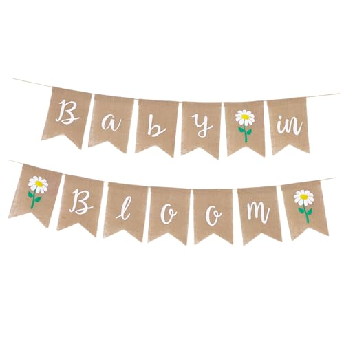 PartyKindom Bloom Leinen Banner Birthday Dovetail Wimpelkette mit Natürliche Rustikale Babyparty Dekoration für Innen und Außen Langlebiges Material Vielseitig Hängbar PartyKindom Bloom Leinen Banner Birthday Dovetail Wimpelkette mit Natürliche Rustikale Babyparty Dekoration für Innen und Außen Langlebiges Material Vielseitig Hängbar von PartyKindom