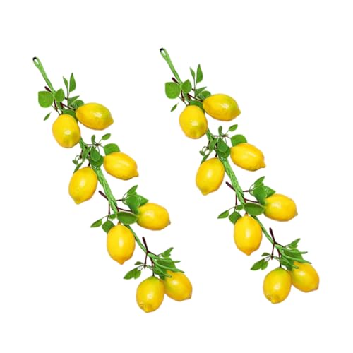 PartyKindom Bündel künstlicher Zitronenspieße, dekorative hängende Obstrequisite für Haus, Garten und künstliche Zitronengirlande, lebensechte Obstverzierung PartyKindom Bündel künstlicher Zitronenspieße, dekorative hängende Obstrequisite für Haus, Garten und künstliche Zitronengirlande, lebensechte Obstverzierung von PartyKindom