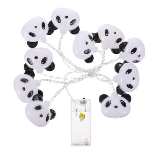 PartyKindom Bunte LED Lichterkette mit Niedlichen Panda figuren Lampen Batteriebetrieben ohne Batterie für Wohn Schlafzimmer Dekoration Robustes Kunststoff Baumwollmaterial Langlebig und von PartyKindom
