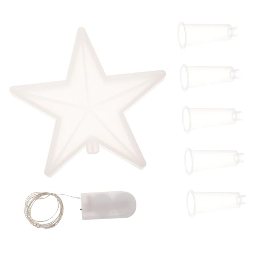 PartyKindom DIY Weihnachtsstern Silikonform für Tannenbaumschmuck Basteln Wiederverwendbar Kreativ zum Gestalten von Weihnachtsdeko mit Glitzer Trockenblumen Sicher und Einfach zu Reinigen von PartyKindom