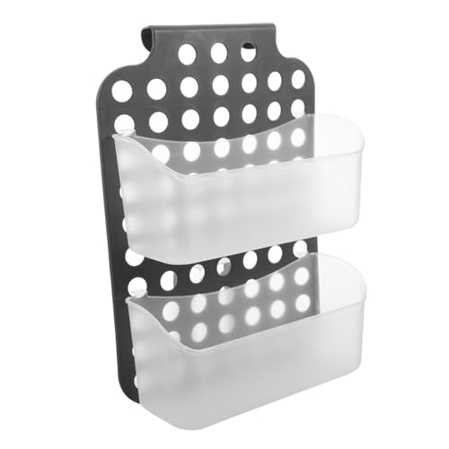 PartyKindom Doppelstöckiger Duschkorb ohne Bohren aus Stabilem Wasserdichtes Badezimmer Hänge regal mit Ablauflöchern Platzsparend und Leicht zu Montieren für Shampoo und Badutensilien PartyKindom Doppelstöckiger Duschkorb ohne Bohren aus Stabilem Wasserdichtes Badezimmer Hänge regal mit Ablauflöchern Platzsparend und Leicht zu Montieren für Shampoo und Badutensilien von PartyKindom