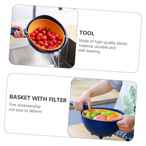 PartyKindom Doppelter Küchensieb Abtropfkorb mit Filter Zweischichtiges Obst Gemüse Waschbecken Sieb Robustes Spülkorb für Effiziente Reinigung und Ablaugen Platzsparend und Langlebig PartyKindom Doppelter Küchensieb Abtropfkorb mit Filter Zweischichtiges Obst Gemüse Waschbecken Sieb Robustes Spülkorb für Effiziente Reinigung und Ablaugen Platzsparend und Langlebig von PartyKindom