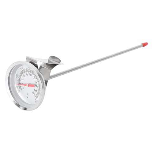 PartyKindom Edelstahl Bbq Thermometer Fleischgrillthermometer mit Langlebiger Sonde Lebensmittelecht Vielseitig für Grill Backofen und Airfryer Praktisches Garthermometer für Präzise von PartyKindom