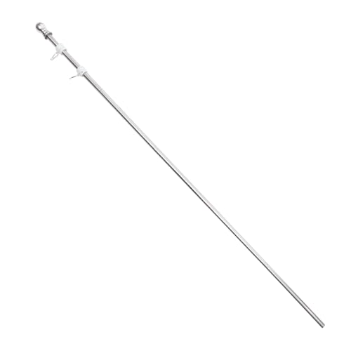 PartyKindom Edelstahl Fahnenmast Set Rostfrei Drehbarer Ring Wetterfest Stabile Fahnenstange für Außen mit Verhedderungsfreiem Flaggenhalter Robust Windbeständig von PartyKindom