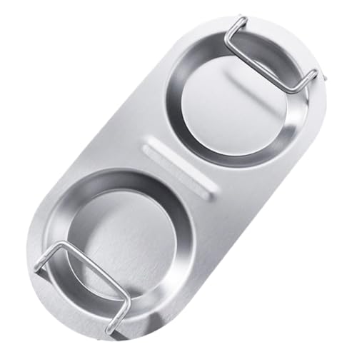 PartyKindom Edelstahl Löffelhalter Hitzebeständig für Suppenkelle und Essbesteck Einfacher Stil Küchenutensilien Organizer Rutschfester Metall Löffelablage für Esstisch und Kochutensilien von PartyKindom