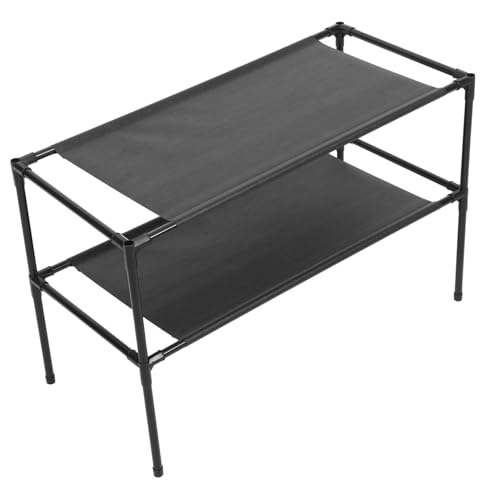 PartyKindom Edelstahl Schuhregal Robust Verstaubar Schuhaufbewahrung Organizer für Flur Schrank Eingangsbereich Vielseitig Nutzbar Platzsparend Sicher und Flexibel mit Abgerundeten Ecken von PartyKindom