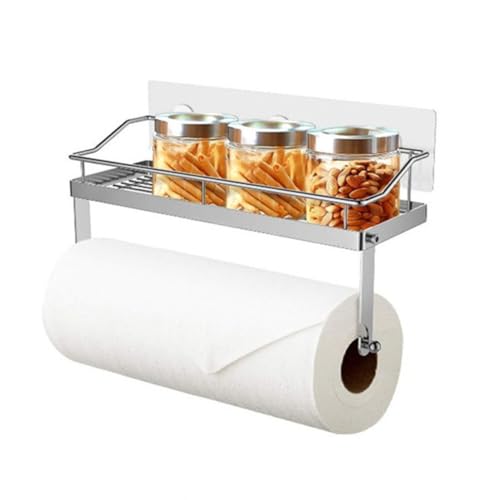 PartyKindom Edelstahl Selbstklebend Wandregal Klorollenhalter Küchen Bad Organizer Rostfrei Platzsparend Für Glatte Oberflächen Ohne Bohren PartyKindom Edelstahl Selbstklebend Wandregal Klorollenhalter Küchen Bad Organizer Rostfrei Platzsparend Für Glatte Oberflächen Ohne Bohren von PartyKindom