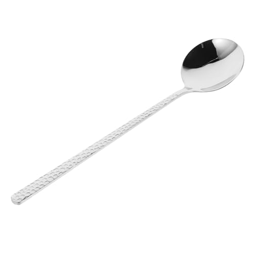 PartyKindom Edelstahl Servierlöffel mit Langem Griff Gehämmerte Oberfläche Erhöhte Kapazität Ergonomisch Hitzebeständig Robustes Küchenutensil für Große Portionen Langlebig und Verschleißfest von PartyKindom