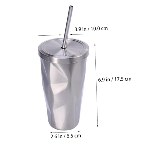 PartyKindom Edelstahl Trinkbecher mit Strohhalm Doppelwandig Isoliert Heiß Kalt Diamond Design Auslaufsicher Leicht und Langlebig Für Kaffee Wasser Saft Unterwegs PartyKindom Edelstahl Trinkbecher mit Strohhalm Doppelwandig Isoliert Heiß Kalt Diamond Design Auslaufsicher Leicht und Langlebig Für Kaffee Wasser Saft Unterwegs von PartyKindom