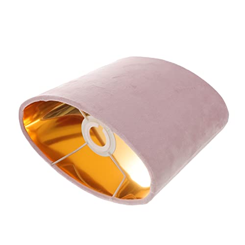 PartyKindom Eleganter Lampenschirm Ovaler Lampenschirm mit Goldenem Innenfutter für Tischlampen Nachttischlampen und Innenbeleuchtung von PartyKindom