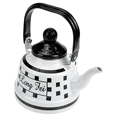 PartyKindom Enamel Wasserkocher Retro mit Schwarzem für Induktionsherde Leicht und Tragbar für Kaffee Tee und Heiße Getränke PartyKindom Enamel Wasserkocher Retro mit Schwarzem für Induktionsherde Leicht und Tragbar für Kaffee Tee und Heiße Getränke von PartyKindom
