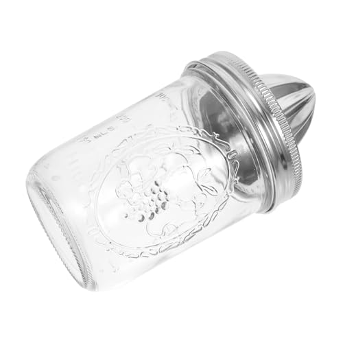 PartyKindom Entsafter aus Edelstahl WAHR Kaltpresse Entsafter tragbar Manuelles Entsafter Handbuch lemon squeezer Zitrusreibahle für zu Hause zitronensaft behälter saftmaschine Glas Silber von PartyKindom