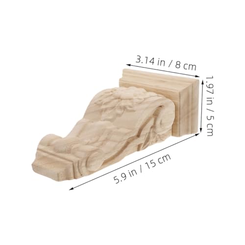 PartyKindom Europäischer Stil Konsole aus Massivem Langlebig mit Natürlicher Maserung Rustikale Geschnitzte Dekoration Einfache Montage Künstlerisches Design für Wand Regalhalterung von PartyKindom