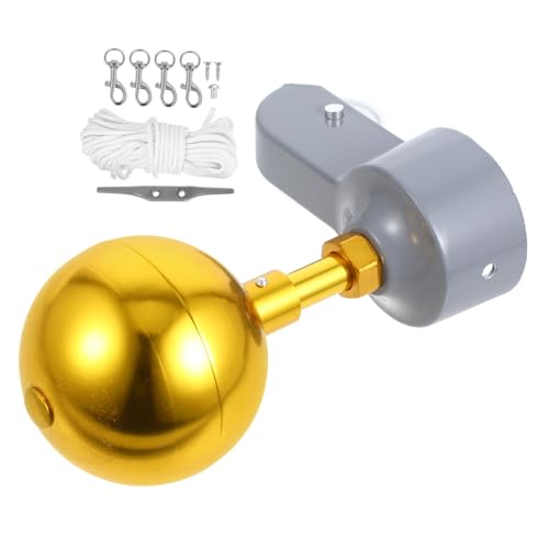 PartyKindom Fahnenmast Ersatzteil Flaggenmast Umlenkrolle mit Kugel Topper Langlebig Wetterfest für Außenbereich Feierdekoration Geeignet von PartyKindom