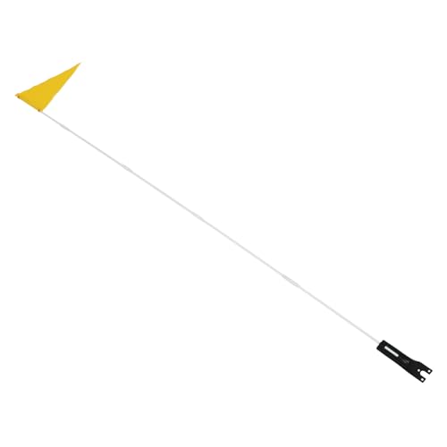 PartyKindom Fahrradflagge mit Windfestem Reißfestem Gelbem Sicherheitswimpel Stabilem Fiberglas Fahnenstab Einfache für Fahrradrückseite für Outdoor Radfahren und Familienspaß von PartyKindom