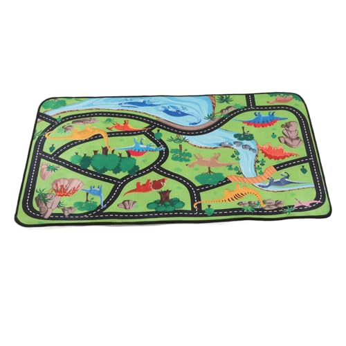 PartyKindom Faltbare Spielmatte für Dinosaurier Design Rutschfester Teppich für Spielzimmer Multifunktionale Auto Spielmatte für Sicheren Spielspaß von PartyKindom