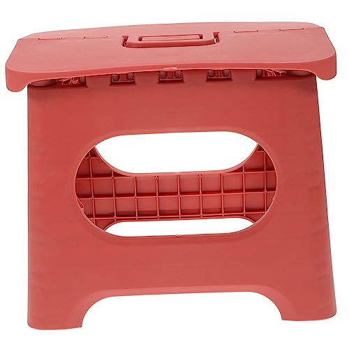 PartyKindom Faltbarer Anglerstuhl Robustem Kunststoff Tragbarer Klapphocker für Outdoor Angeln Camping und Garten Kompakt Leicht zu Reinigen mit Praktischem Tragegriff Vintage Rot Klein PartyKindom Faltbarer Anglerstuhl Robustem Kunststoff Tragbarer Klapphocker für Outdoor Angeln Camping und Garten Kompakt Leicht zu Reinigen mit Praktischem Tragegriff Vintage Rot Klein von PartyKindom