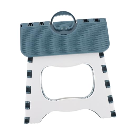 PartyKindom Faltbarer Outdoor Hocker aus Kunststoff Tragbarer Mini Stuhl für Angeln Camping und Zuhause Ergonomischer Leichter Klappstuhl Nordischem Blau von PartyKindom