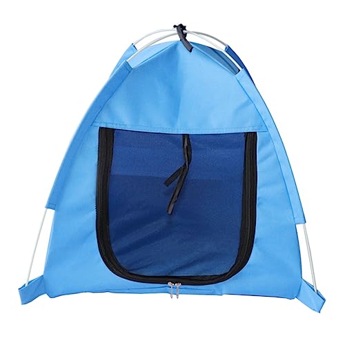 PartyKindom Faltbares Outdoor Haustierzelt mit Moskitonetz Atmungsaktiv Robustes Material für Kleine Hunde und Katzen Tragbares Haustierzelt für Camping und Garten von PartyKindom