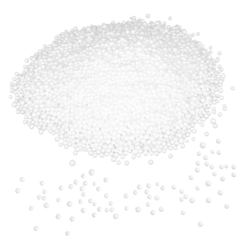 PartyKindom Füllmaterial Sitzsack Weiße Schaumstoffperlen Sitzkissen Füllung Sofasitzbeutel Nachfüllung Geruchlos Vielseitig Einsetzbar für Sofa Bett Kissen von PartyKindom