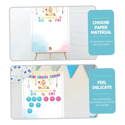 PartyKindom Gender Reveal Poster mit Niedlichen Cartoon Motiven Voting Stickern für Mädchen und Jungen Shower Party Karte Einfache Wanddekoration Unvergessliche Babyparty Spielkarte PartyKindom Gender Reveal Poster mit Niedlichen Cartoon Motiven Voting Stickern für Mädchen und Jungen Shower Party Karte Einfache Wanddekoration Unvergessliche Babyparty Spielkarte von PartyKindom