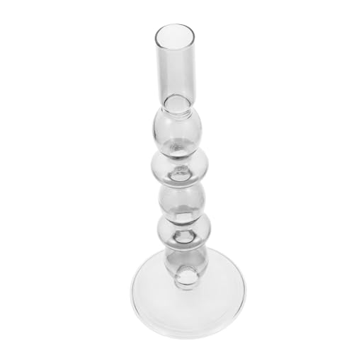 PartyKindom Glas Kerzenhalter Transparent Eleganter Stabkerzenhalter für Wohnkultur Hochzeit Party Valentinstag Weihnachtsdeko Stilvolles Wohnaccessoire von PartyKindom