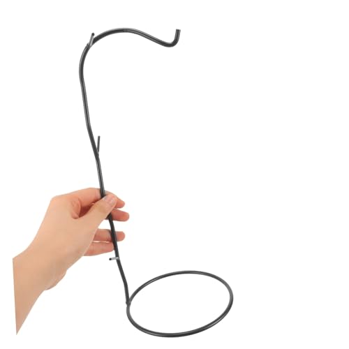 PartyKindom Glas Kugel Pflanzenhalter Eisen Hängeständer für Luftpflanzen Dekorativer Terrarium Ständer Schwarz Stabiles Material für Fensterdeko und Wohnraumgestaltung von PartyKindom