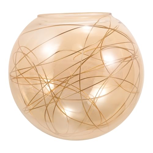 PartyKindom Glas Lampenschirm Kugel Aluminium draht Dekorative Deckenleuchte Ersatzlampenschirm für Wohnzimmer Schlafzimmer Hotel PartyKindom Glas Lampenschirm Kugel Aluminium draht Dekorative Deckenleuchte Ersatzlampenschirm für Wohnzimmer Schlafzimmer Hotel von PartyKindom