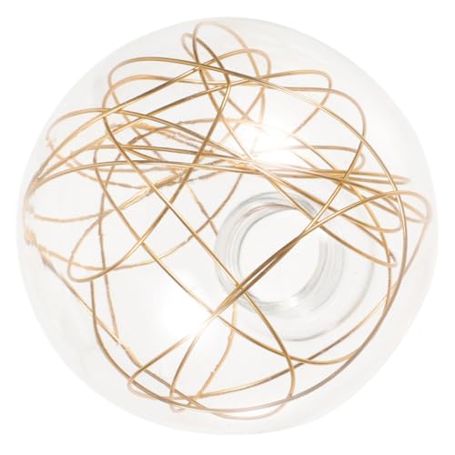 PartyKindom Glaskugel Lampenschirm für Leuchtmittel Elegante Runde Aluminium Designleuchte Passend für Decken und Hängelampen Silber und Gold für Wohnen von PartyKindom