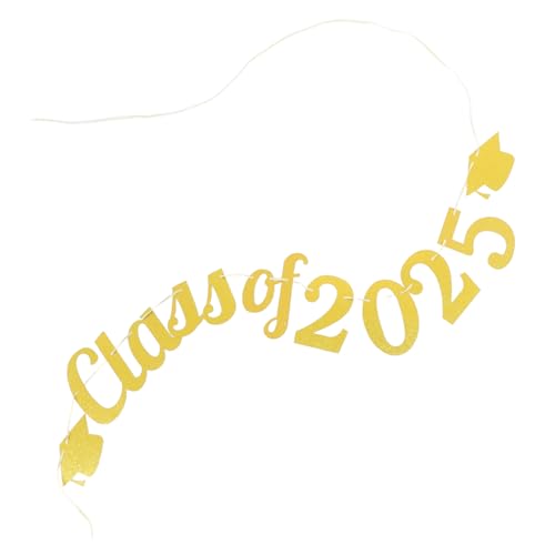 PartyKindom Graduation Banner Goldener Doktorhut Party Girlande aus Papier Wiederverwendbar Festliche Abschlussfeier Dekoration für Wand Garten Fotohintergrund PartyKindom Graduation Banner Goldener Doktorhut Party Girlande aus Papier Wiederverwendbar Festliche Abschlussfeier Dekoration für Wand Garten Fotohintergrund von PartyKindom