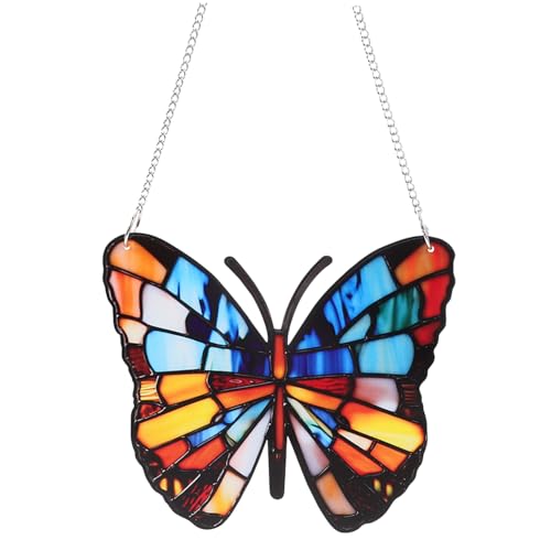 PartyKindom Hängende Schmetterling Deko Acryl Ornament Für Fenster Kreative Hängedeko Für Innen Außen Für Partys Hochzeiten Dekoration Im Garten Langlebig Wiederverwendbar von PartyKindom