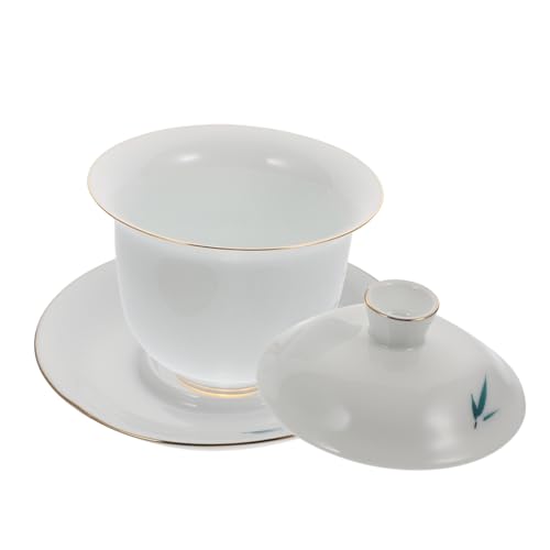 PartyKindom Handbemalte Keramik Teeschale mit Deckel Chinesisches Teegeschirr im Retro Design Leicht und Dekorativ als Geburtstagsgeschenk und Stilvolle Wohnkultur PartyKindom Handbemalte Keramik Teeschale mit Deckel Chinesisches Teegeschirr im Retro Design Leicht und Dekorativ als Geburtstagsgeschenk und Stilvolle Wohnkultur von PartyKindom