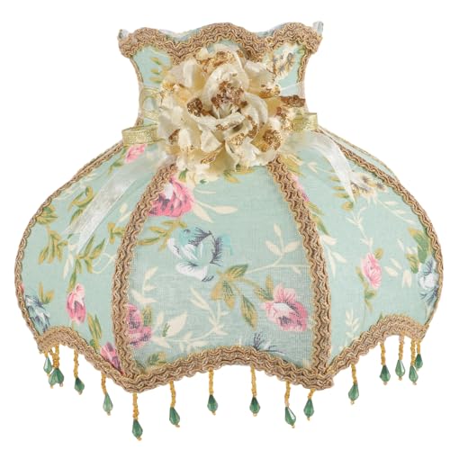 PartyKindom Hochwertiger Lampenschirm Stoff Fassung Drum Design Romantisches Blumenmuster für Deckenlampen Geeignet für Wohnzimmer Schlafzimmer und Elegante Raumdekoration von PartyKindom