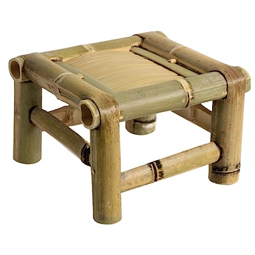 PartyKindom Hocker Retro Klappbarer Sitzhocker Natürlichem Material für Wohnzimmer Balkon und Garten zum Entspannen Schemel für Zuhause Hochwertige Verarbeitung und Stabiler Sitz PartyKindom Hocker Retro Klappbarer Sitzhocker Natürlichem Material für Wohnzimmer Balkon und Garten zum Entspannen Schemel für Zuhause Hochwertige Verarbeitung und Stabiler Sitz von PartyKindom