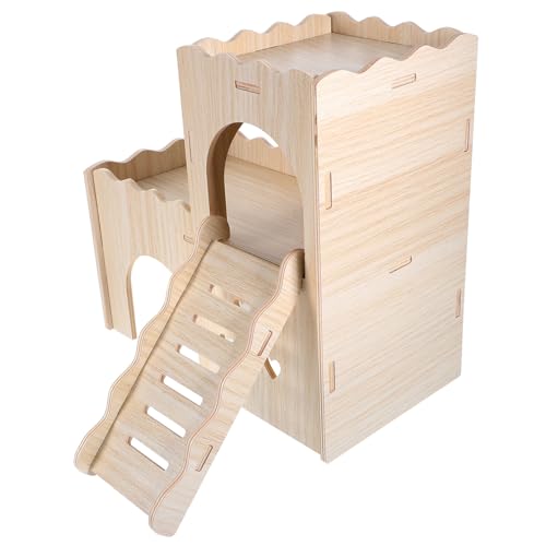 PartyKindom Holz versteck für Meerschweinchen und Zwerghamster Mehrstöckiges Kleintierhaus mit Leiter Natürlicher Rückzugsort für Hamster Mäuse und Kleine Nagetiere Stressreduzierendes PartyKindom Holz versteck für Meerschweinchen und Zwerghamster Mehrstöckiges Kleintierhaus mit Leiter Natürlicher Rückzugsort für Hamster Mäuse und Kleine Nagetiere Stressreduzierendes von PartyKindom