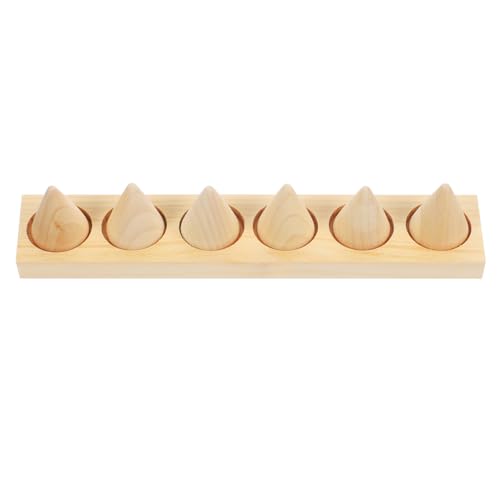 PartyKindom Holzringhalter Kegelförmig Mehrschichtiges Ringdisplay Schmuckständer Holz Ring Organizer Für Schminktisch Schmuckladen Zuhause Dekoringe Ständer Eheringhalter Zeremonie von PartyKindom