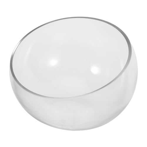 PartyKindom Hydroponic Glass Blumentopf Halbe Runde Klare Vase Transparente Blumenbehälter Für Sukkulenten Pflanzgefäß Für Wohnzimmer Schreibtisch Wohnkultur von PartyKindom