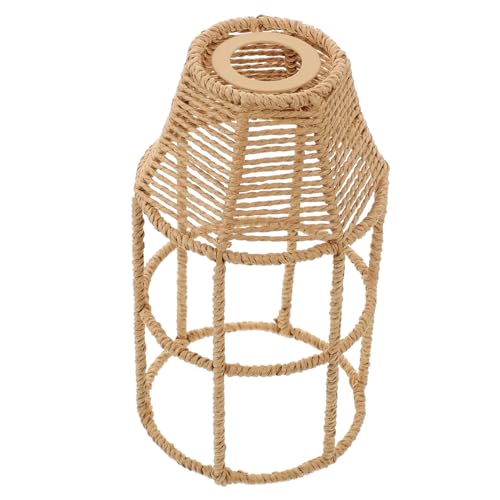 PartyKindom Japanischer Stil Gewebter Lampenschirm aus Langlebigem Material Rustikal und Wiederverwendbar für Deckenleuchte in Wohnzimmer Schlafzimmer Restaurant und Hotel Einfache Montage von PartyKindom