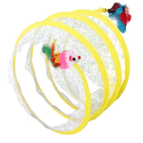 PartyKindom Katzentunnel mit Interaktives Kätzchen Zubehör Bewegung und Selbstunterhaltung Geeignet für Kleine Katzen und Kitten Federmaus PartyKindom Katzentunnel mit Interaktives Kätzchen Zubehör Bewegung und Selbstunterhaltung Geeignet für Kleine Katzen und Kitten Federmaus von PartyKindom