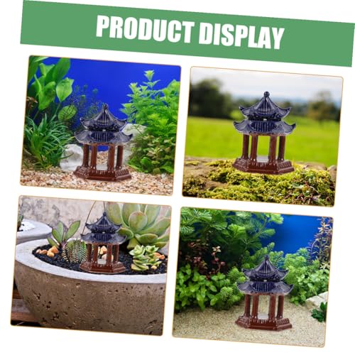 PartyKindom Keramik Aquarium Pavillon Deko Doppellagiger Sechseckiger Miniatur Gartenfigur Aquaristische Landschaftsdekoration Einfache Installation Farbige Miniaturfigur für Fischbecken und PartyKindom Keramik Aquarium Pavillon Deko Doppellagiger Sechseckiger Miniatur Gartenfigur Aquaristische Landschaftsdekoration Einfache Installation Farbige Miniaturfigur für Fischbecken und von PartyKindom