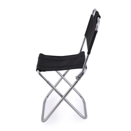 PartyKindom Klappbarer Campingstuhl mit Rückenlehne aus Robustem Aluminiumlegierung Leichter Faltbarer Outdoor Hocker Wasserabweisend Atmungsaktiv Kompakt für Reisen Angeln Camping Belastbar von PartyKindom