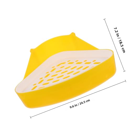 PartyKindom Kleintier Toilette Dreieckige Ecktoilette aus Kunststoff für Kaninchen und Meerschweinchen mit Erhöhter Umrandung rutschfest und Geruchsfrei für Hygienisches Training von PartyKindom