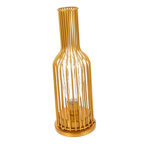 PartyKindom LED Tischlampe im Retro design aus Robustem Eisen Kreative Flaschenform als Dekorative Nachtleuchte für Wohnzimmer Schlafzimmer Schreibtischbeleuchtung Langlebig und Stilvoll PartyKindom LED Tischlampe im Retro design aus Robustem Eisen Kreative Flaschenform als Dekorative Nachtleuchte für Wohnzimmer Schlafzimmer Schreibtischbeleuchtung Langlebig und Stilvoll von PartyKindom