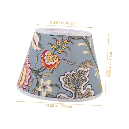 PartyKindom Lampenschirm mit Blumenmuster Stofflampenschirm für Tischlampen und Hängeleuchten Dekorativer Lampenschirm für Wohnzimmer und Schlafzimmer Kompatibel mit Gängigen Fassungen von PartyKindom