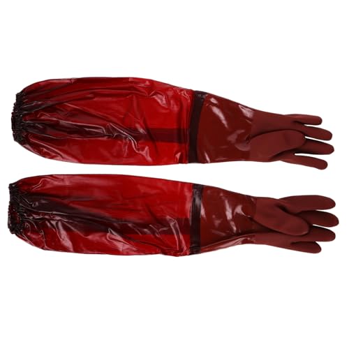 PartyKindom Lange Wasserdichte Gummihandschuhe mit Futter Stichfest Elastisch Schutz Ellbogen Robust für Garten Haushalt Elektroarbeiten und Geschirrspülen PartyKindom Lange Wasserdichte Gummihandschuhe mit Futter Stichfest Elastisch Schutz Ellbogen Robust für Garten Haushalt Elektroarbeiten und Geschirrspülen von PartyKindom