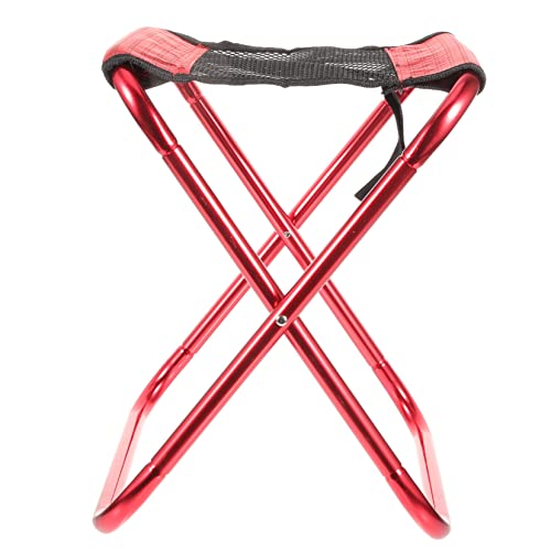 PartyKindom Leichter Tragbarer Faltbarer Klapphocker Oxford Kompakt Robust Outdoor Campingstuhl Angelstuhl für Strand Garten BBQ Wandern Rot von PartyKindom